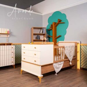 سرویس خواب مدل نوزادی آماندا ( کرم )